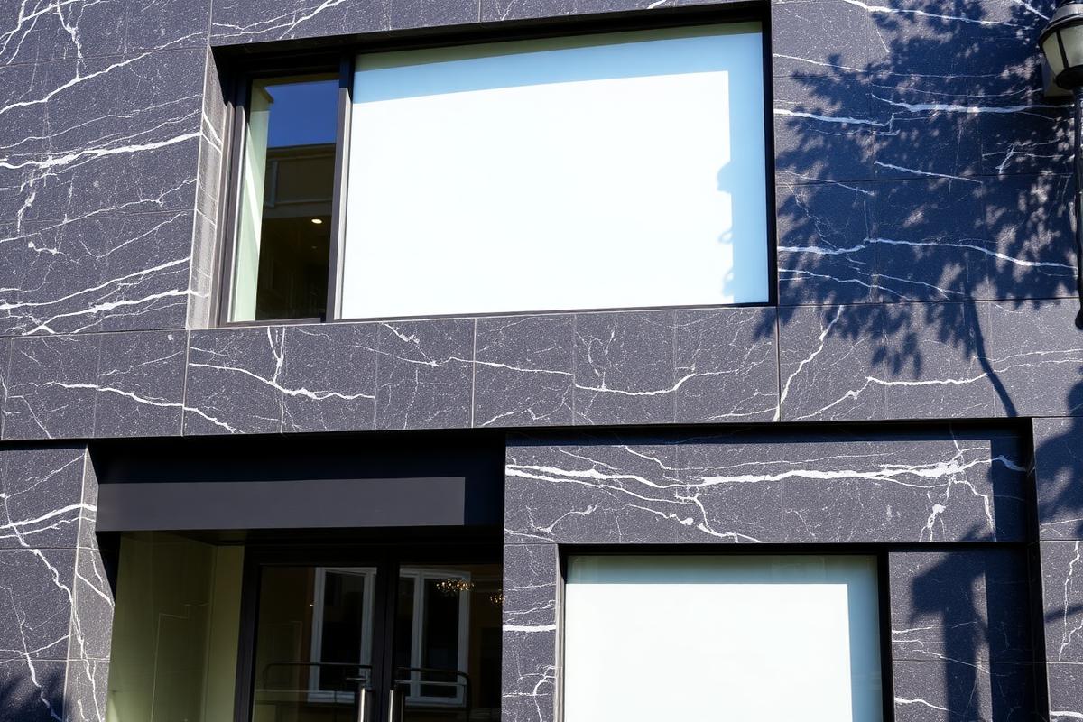 Nhà phố 2 tầng – ốp mặt tiền đá granite